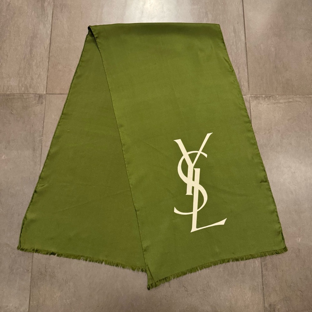 Yves Saint Laurent Green Scarf